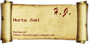Hurta Joel névjegykártya